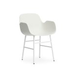 Form Armchair – Hvit, Hvit stål